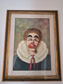 Quadro pagliaccio firmato vitali