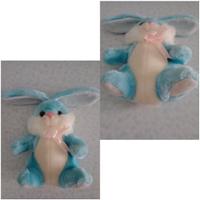 Peluche a forma di Coniglietto Azzurro & Bianco 