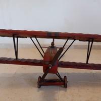 grande aereoplano vintage artigianale in legno