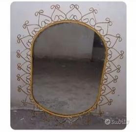 Antico Specchio Vintage in FERRO BATTUTO 73x55 mis