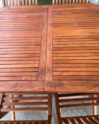 Tavolo teak e 6 sedie