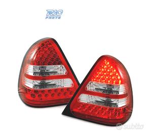 FARI LED PER MERCEDES W202 C-KLASSE 93-00 ROSSO BI