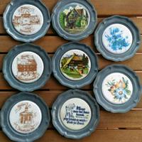 Sotto bicchieri in Peltro e Ceramica