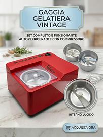 Gelatiera autorefrigerante vintage con compressore