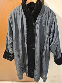 Cappotto nero imbottito impermeabile 