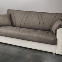 DIVANO LETTO CONTENITORE 3 POSTI CON 2 CUSCINI