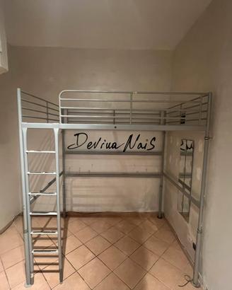 letto soppalcato una piazza e mezzo + materasso