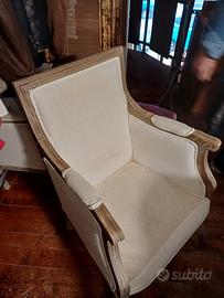 COPPIA SEDIE IMITAZIONE LUIGI 16 IN BIANCO.