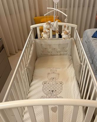 Lettino bambino pali + 2 set e paracolpi