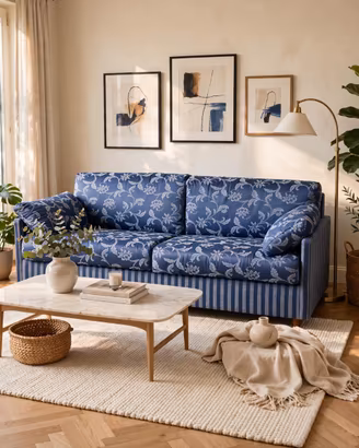 Divano Letto 2 Posti Sfoderabile Blu