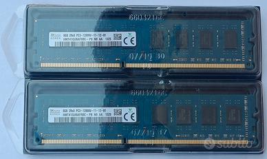 2  MEMORIE  RAM SK Hynix 2X8 GB DDR3, 1600 MHz