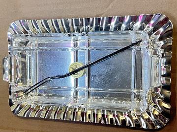 Antipastiera vintage cristallo RCR + vassoio Silve