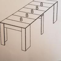 tavolo allungabile per 12 persone nuovo