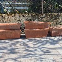 Fioriere rettangolari terracotta