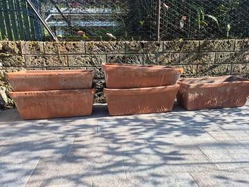 Fioriere rettangolari terracotta