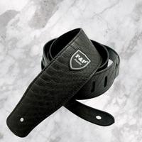 Tracolla cinta chitarra Vintage Similpelle PU nera