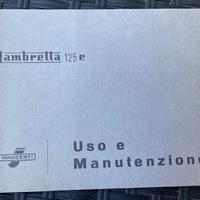 Lambretta 125e manuale istruzioni moto vintage