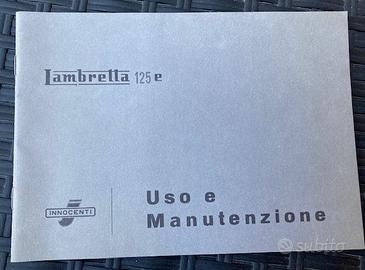 Lambretta 125e manuale istruzioni moto vintage