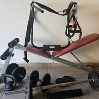 Panca+pesi+bilanciere+kettlebell
