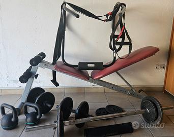 Panca+pesi+bilanciere+kettlebell