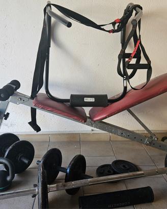 Panca+pesi+bilanciere+kettlebell