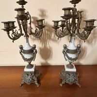 Coppia di candelabri vintage a sei fiamme