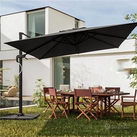 Ombrellone 4×3 mt con palo laterale e accessori