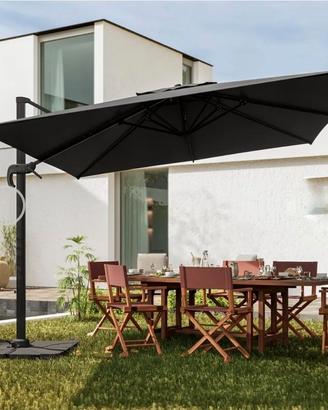 Ombrellone 4×3 mt con palo laterale e accessori