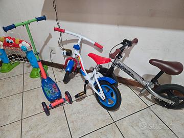 2 bici ed un monopattino