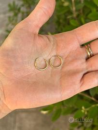 Orecchini cerchietto piccolo argento 925 placcato