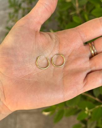 Orecchini cerchietto piccolo argento 925 placcato