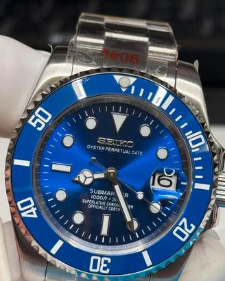 Seikomod Submariner blu