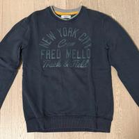 Felpa Fred Mello blu navy unisex tg.M