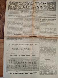 Agricoltura Friulana  vari numeri dal 1922.