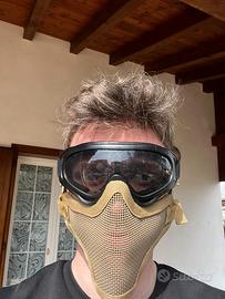 Occhiali e maschera-copri faccia da softair