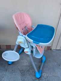 Seggiolone Chicco Polly 2 in 1 Rosa e Azzurro