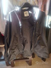 giacca impermeabile zara nero taglia s