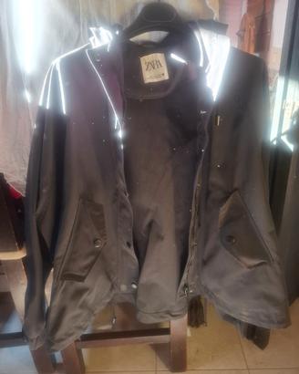 giacca impermeabile zara nero taglia s