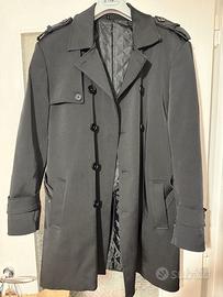 Trench uomo nero made in Italy
