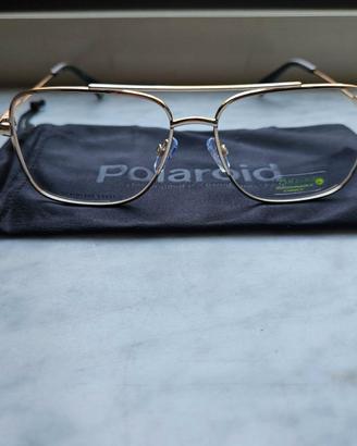 Occhiale Da Vista Uomo Polaroid 55mm Aviatore Oro