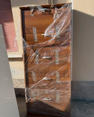 Scarpiera in legno 4 cassetti