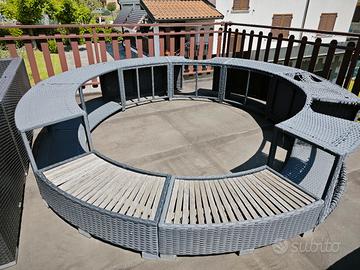 Bordo piscina spa in rattan