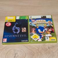 XBOX 360 2 Giochi - Resident Evil 6, Sega Tennis