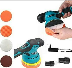 Lucidatrice rotorbitale 12V con 2 batterie