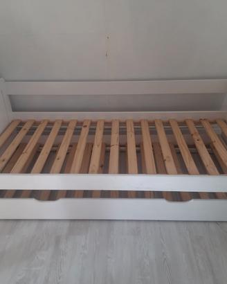 divano letto in legno col. bianco
