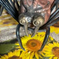 Lampada ragno da parete ferro rame murano anni 50