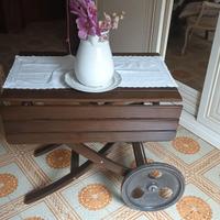 Carrello portavivande e tavolino legno
