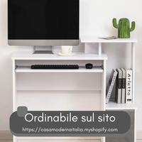 Scrivania Moderna per PC con Porta Tastiera