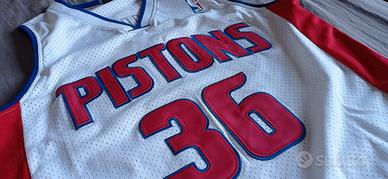 Maglia NBA R. Wallace Detroit Pistons Reebok TG L