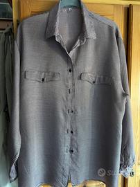 Camicia vintage Stefanel rosa e nera